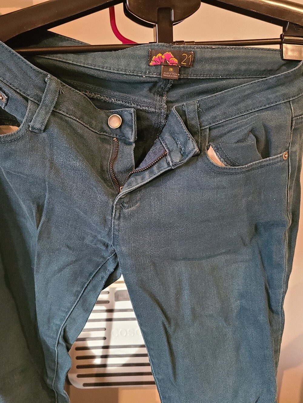 Forever21 Forest Green Jean Stretch Pant